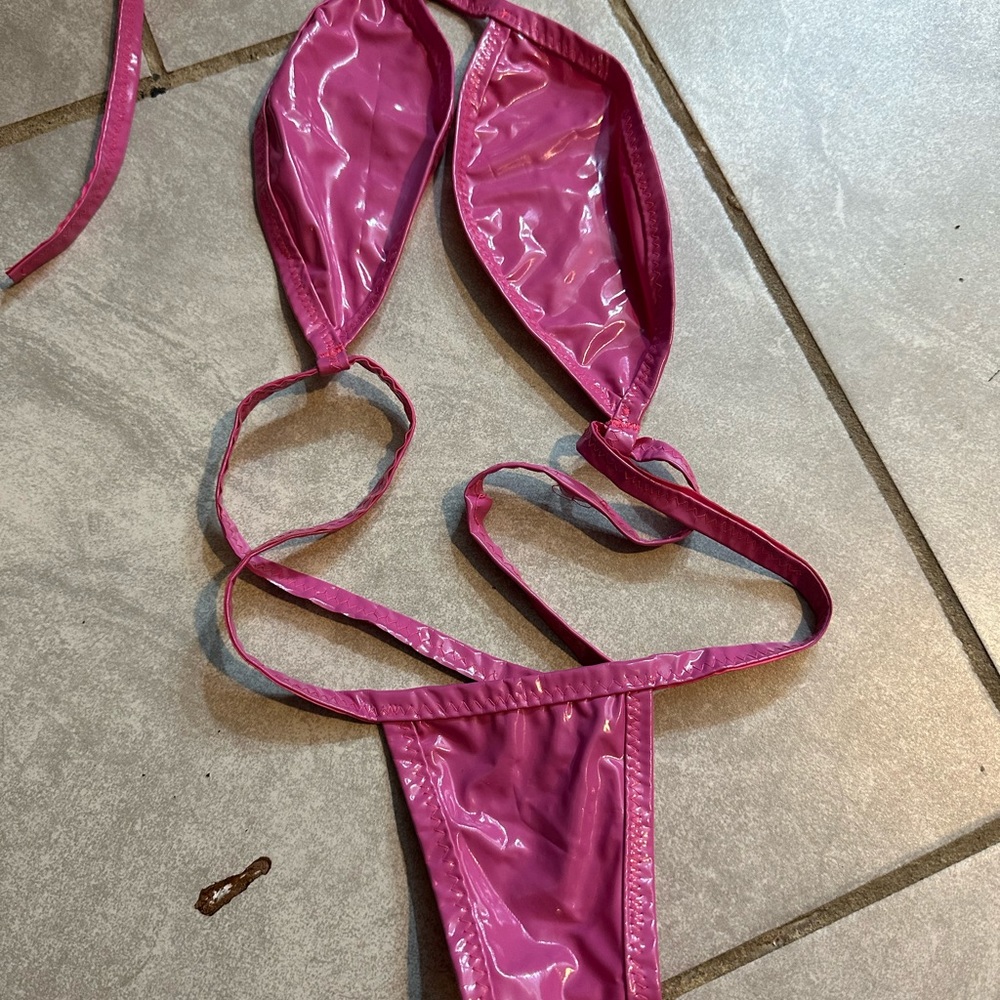Latex swim suit